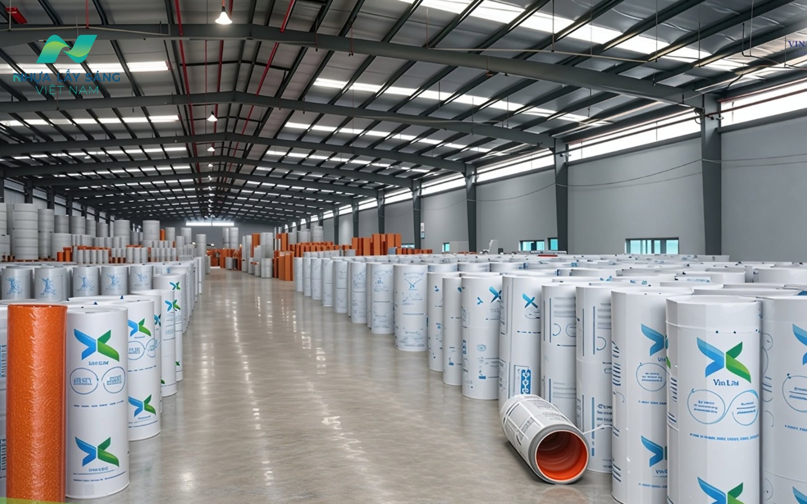 Kho hàng tấm polycarbonate tại Hải Phòng