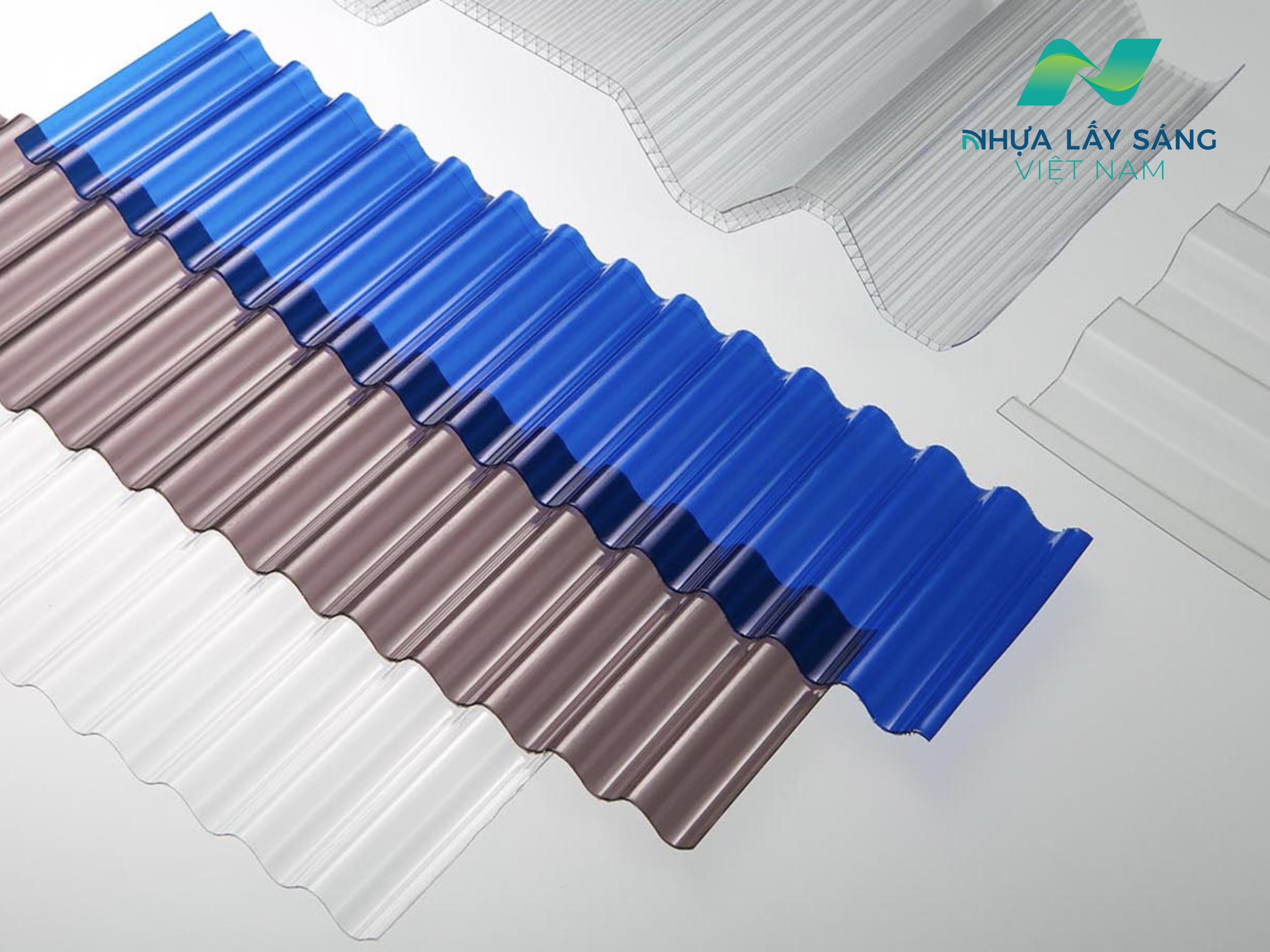 Màu sắc tấm nhựa lấy sáng polycarbonate sóng