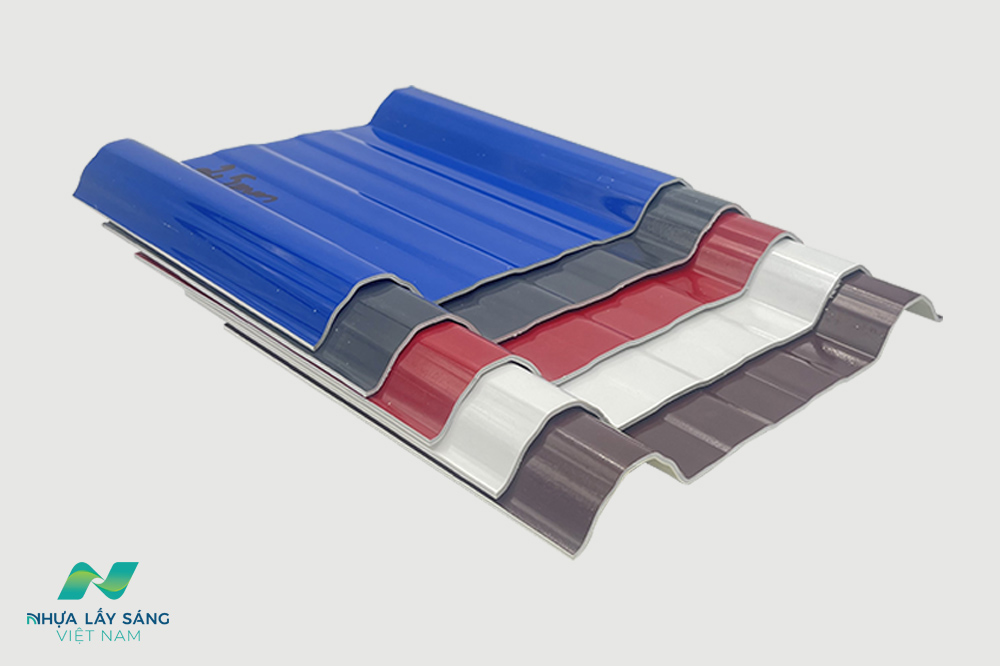 Tấm lợp PVC phủ ASA 6 sóng 2mm